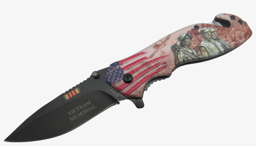 Vietnam Memorial Spring Assisted Collectible Folding - Knife, transparent png download