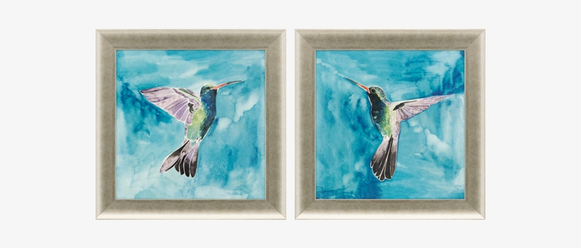 Hummingbirds Pk/2 - Kunstdruk: Watercolor Hummingbird Ii By Grace Popp,, transparent png download