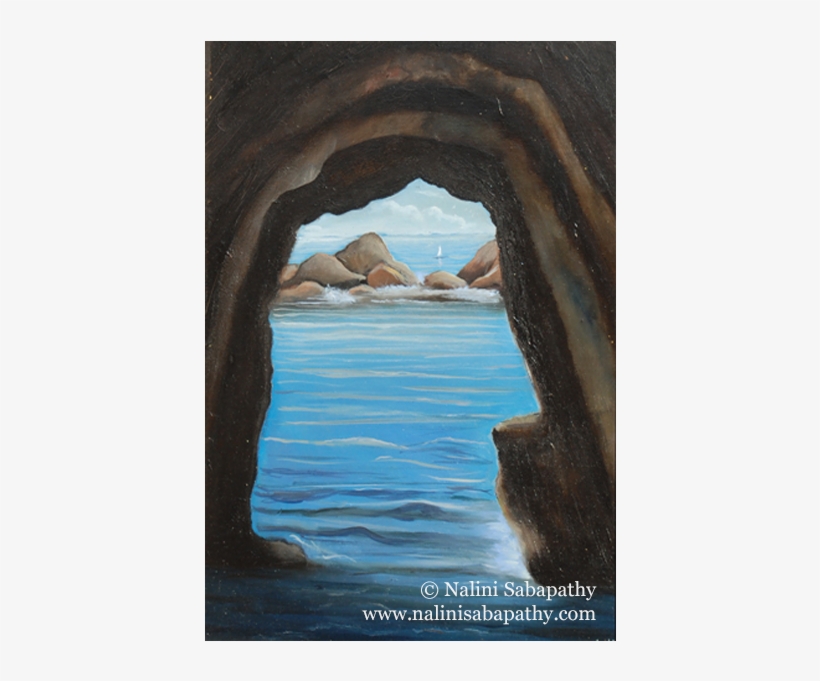 “cave In Vernazza, Cinque-terre, Italy” Oil On Wood, - Work Of Art, transparent png download