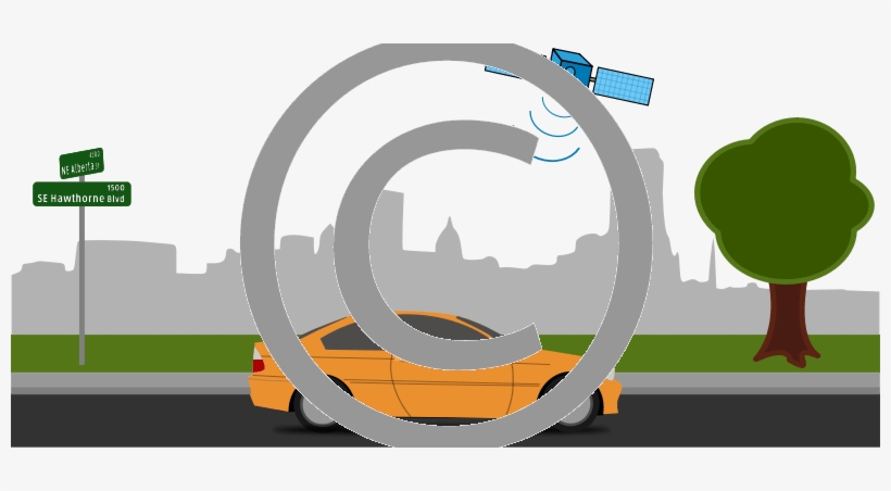 Signal From Gps While Driving - Clip Art, transparent png download
