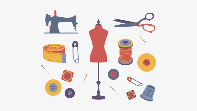 Tailor Shop Icons Illustration Free Vector Download - Tailor Shop Logo Png, transparent png download
