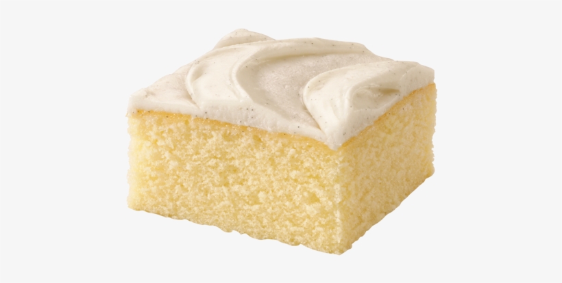 Vanilla Bean Iced Cake - Piece Of Vanilla Cake Png, transparent png download