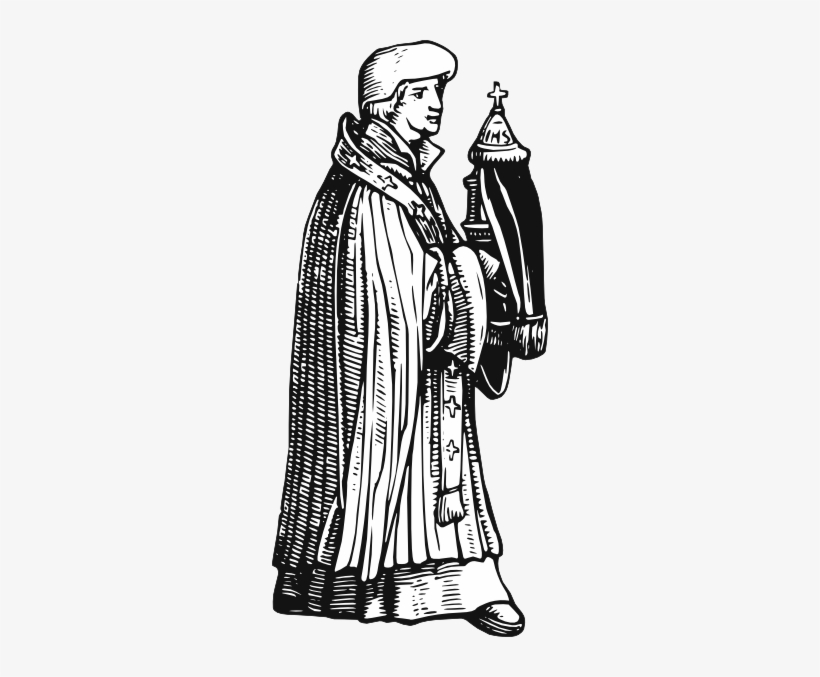 Medieval Priest With Sacrament Svg Clip Arts 276 X, transparent png download