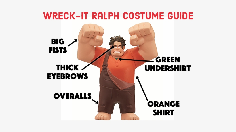 Adult/child Costume Guide For Wreck-it Ralph - Disney Wreck-it Ralph Action Figure - Ralph, transparent png download