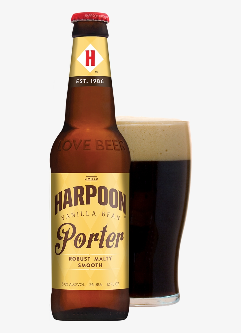 Vanilla Bean Porter Bottle And Glass, Pdf - Harpoon, transparent png download
