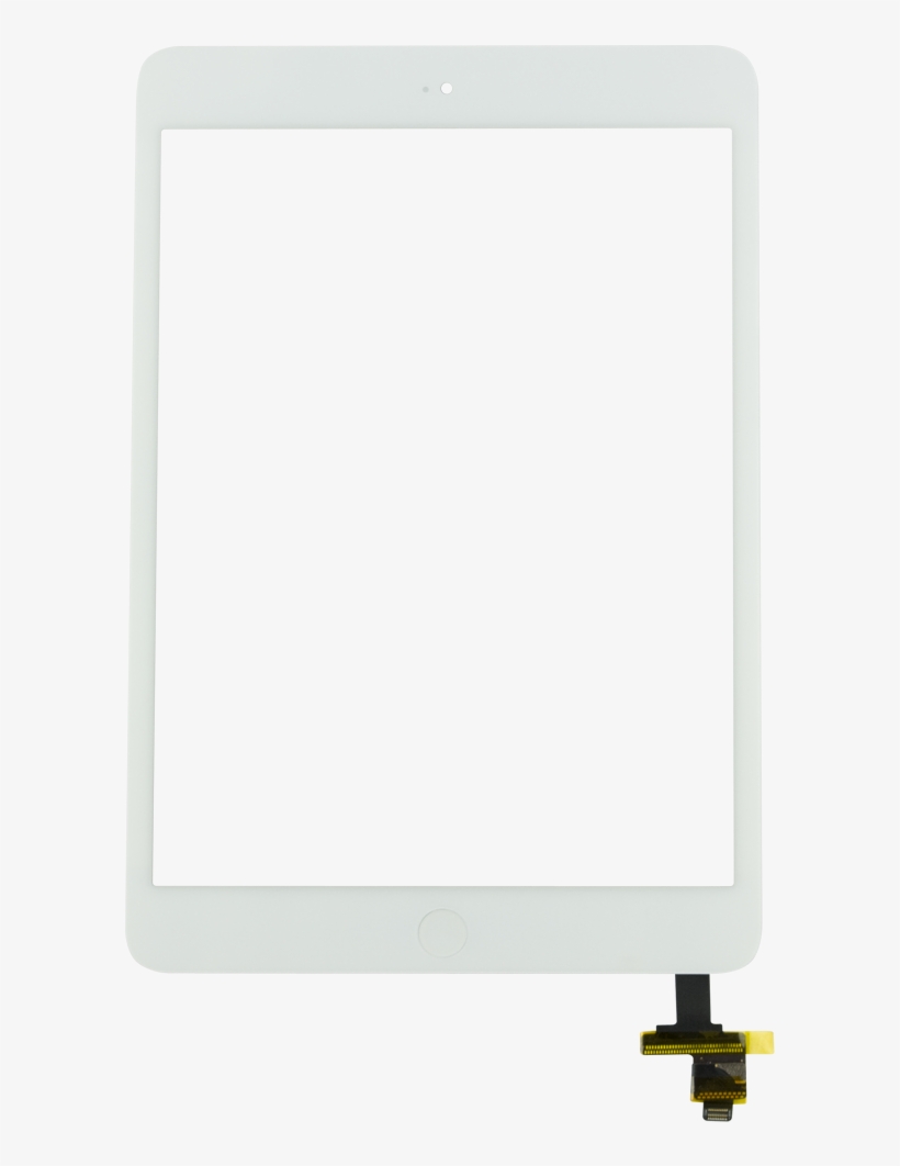 Ipad Mini 2 White Touch Screen With Home Button Assembly - Touch Screen Ipad Mini 3, transparent png download