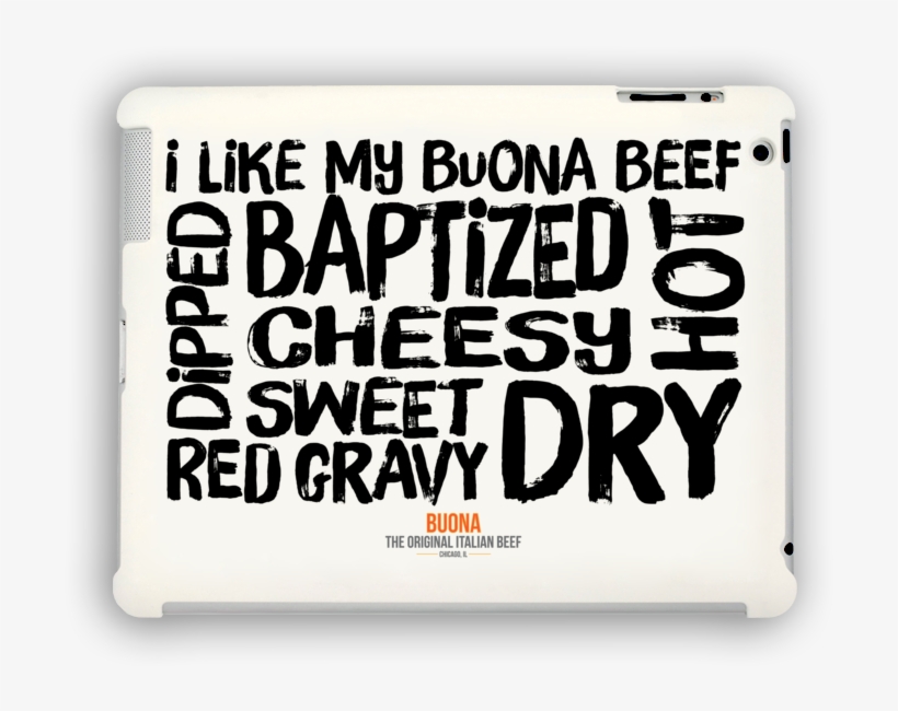 I Like My Buona Ipad Case - Black-and-white, transparent png download