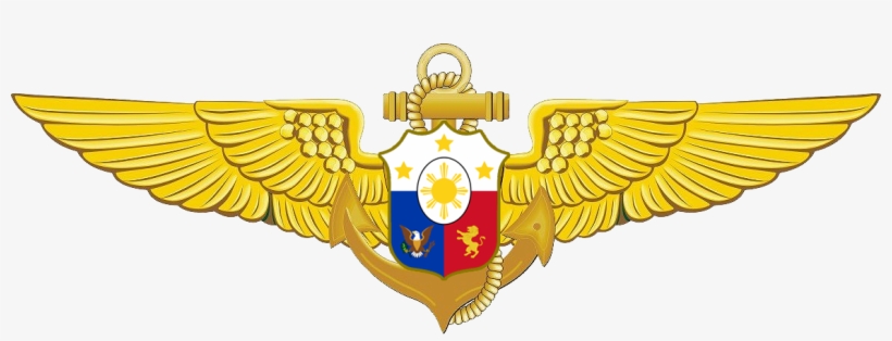 Philippine Navy Aviators Badge - 8 Inch Navy Flight Officer Wings Decal, transparent png download