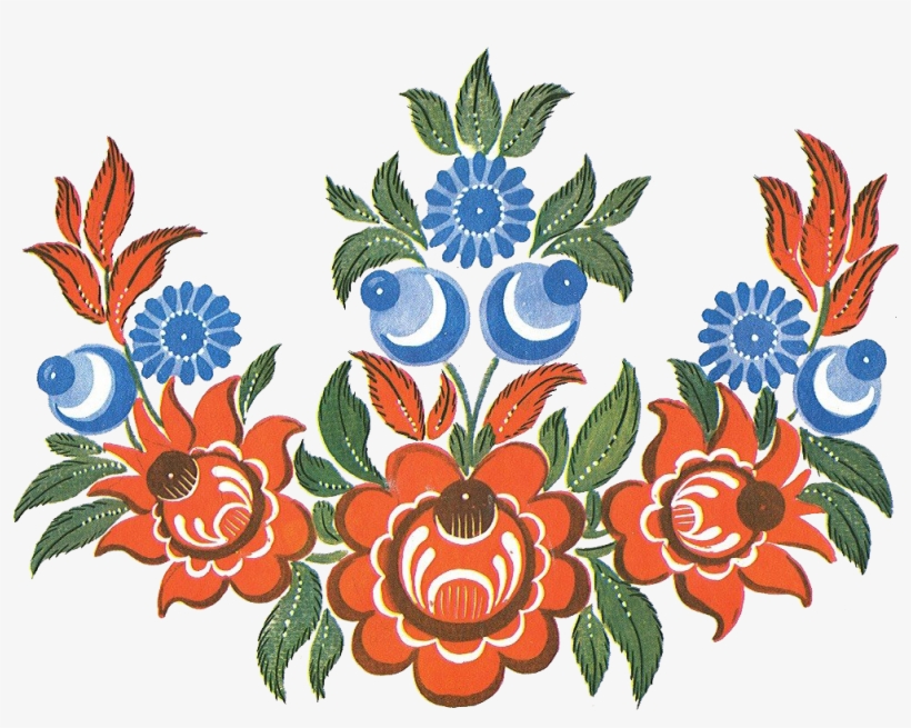Gorodetz-russian Folk Painting - Городецкая Роспись, transparent png download