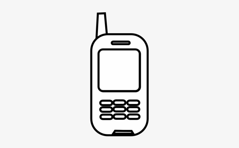 28 Collection Of Telephone Clipart Black And White - Celular Blanco Y Negro, transparent png download