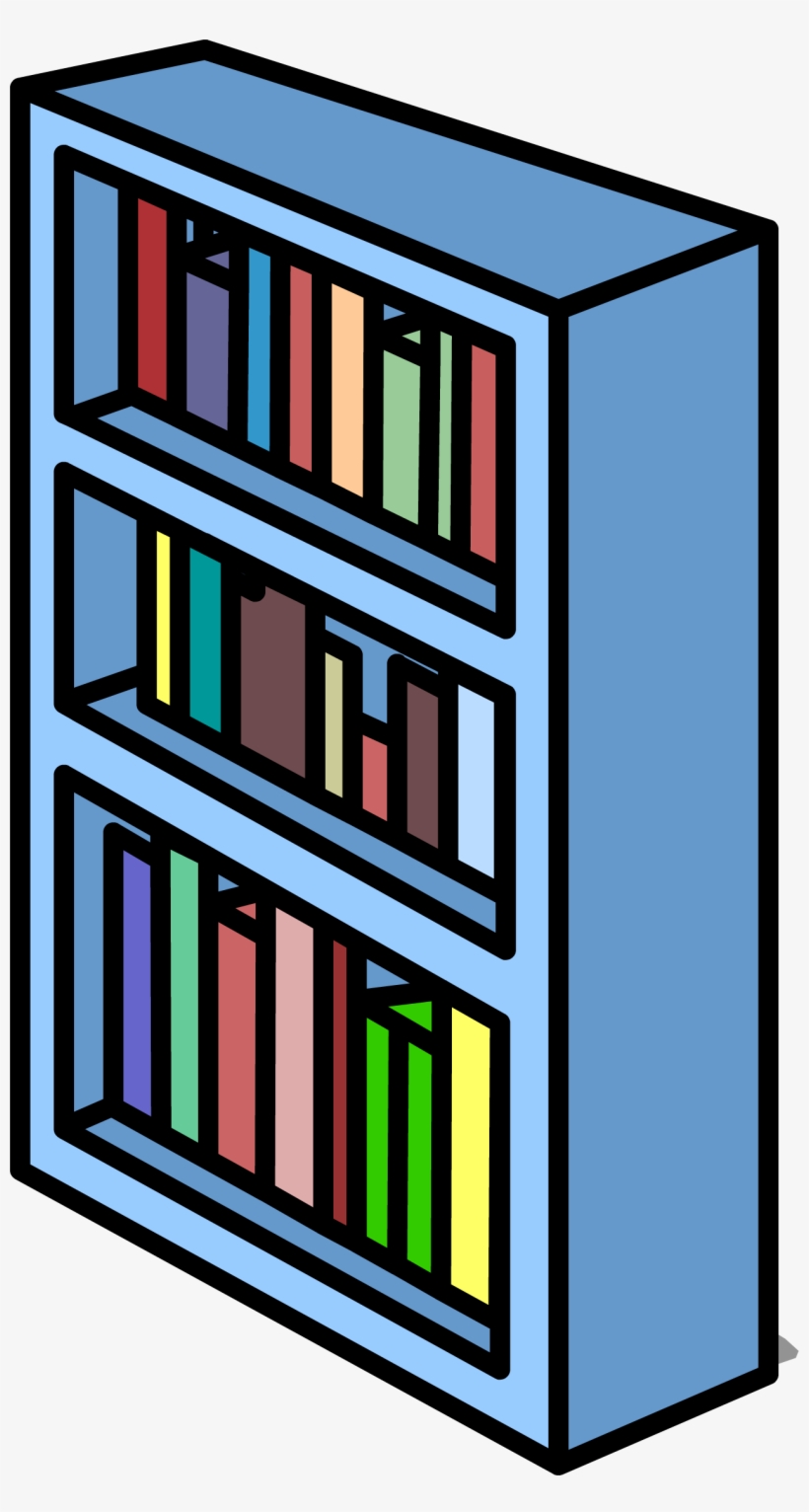Blue Bookshelf Sprite 007 - Bookshelf Sprite Png, transparent png download
