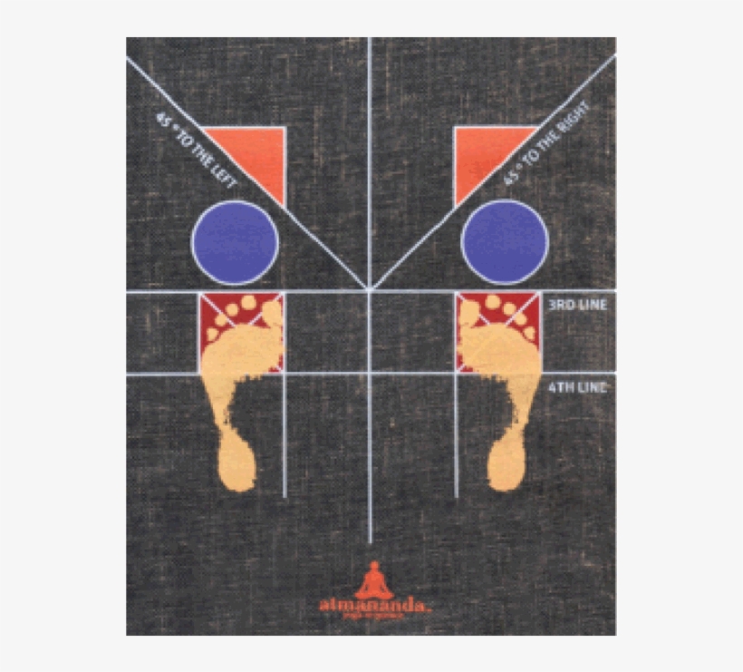 Atmananda Yoga Mat - Yoga Mat With Hand Placement, transparent png download