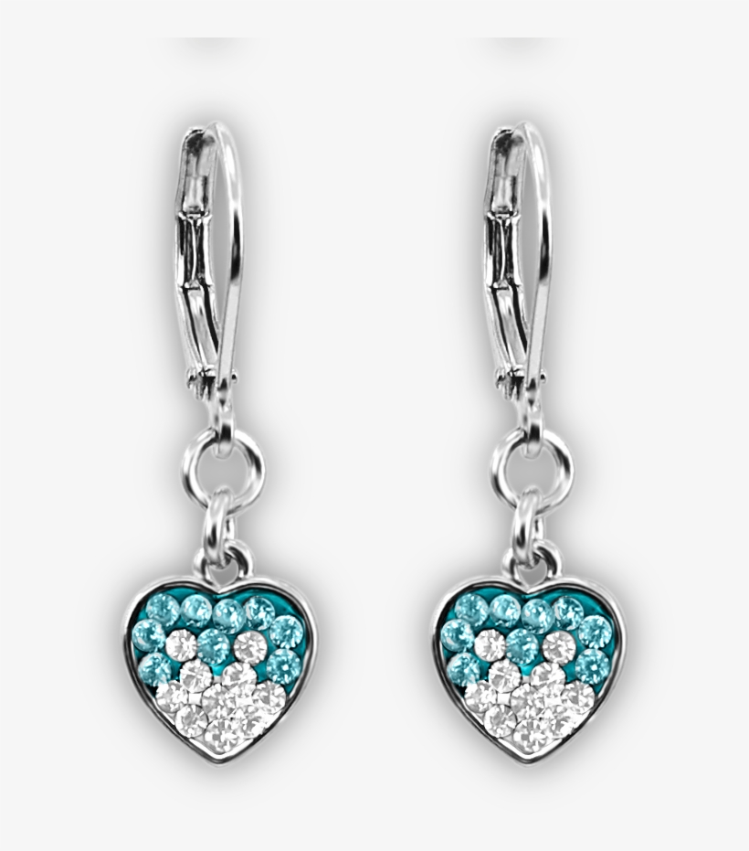 Silver And Crystal Dangle Earrings - Earring, transparent png download