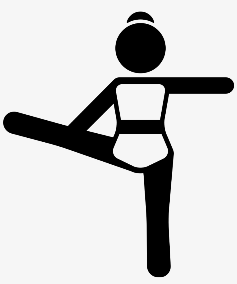 Girl Standing Up Stretching Right Leg Comments - Scalable Vector Graphics, transparent png download
