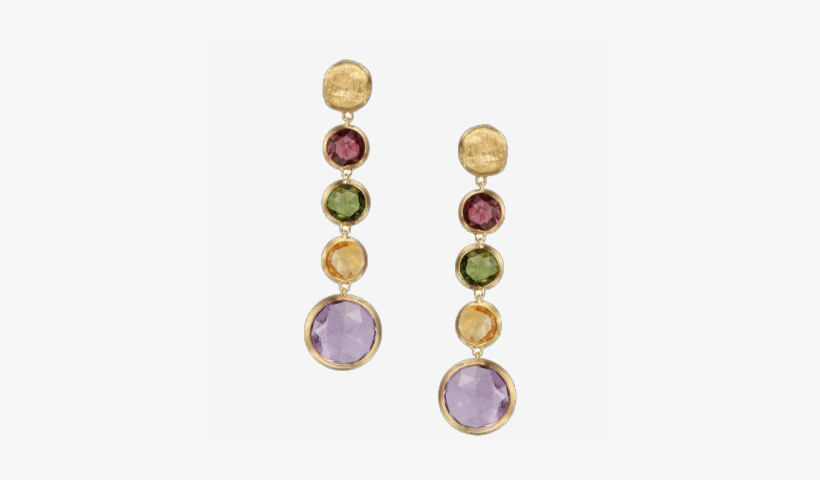 Jaipur Earings - Marco Bicego Jaipur Large Amethyst & Tourmaline, transparent png download