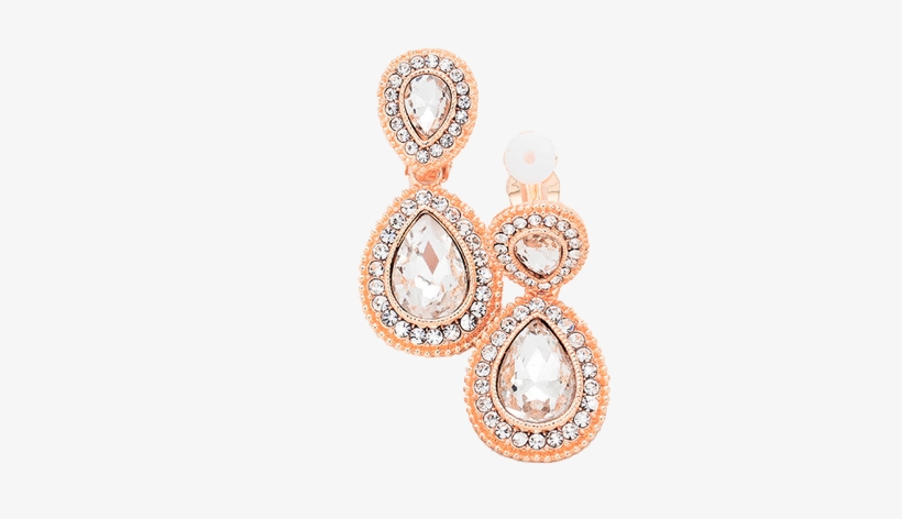 Image Dainty Pear Drop Clip Earrings - Earring, transparent png download