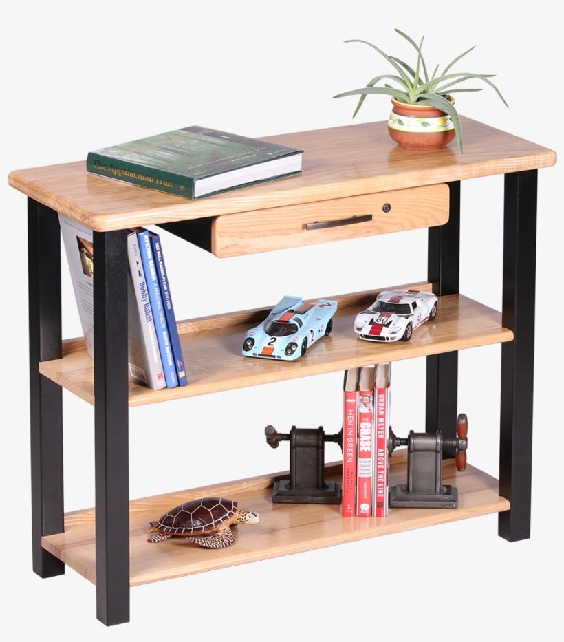 Bookshelf Table With Drawer, Ash - Table, transparent png download
