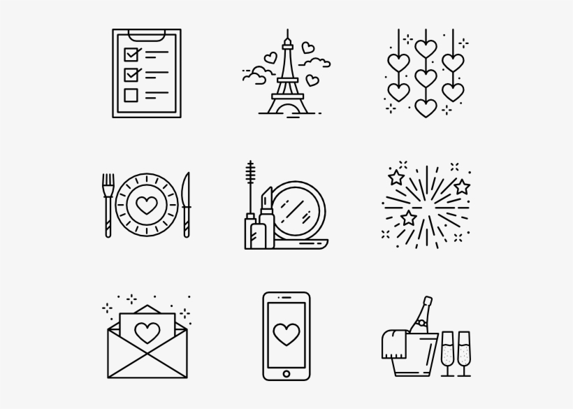 Love & Wedding 100 Icons - Icon, transparent png download