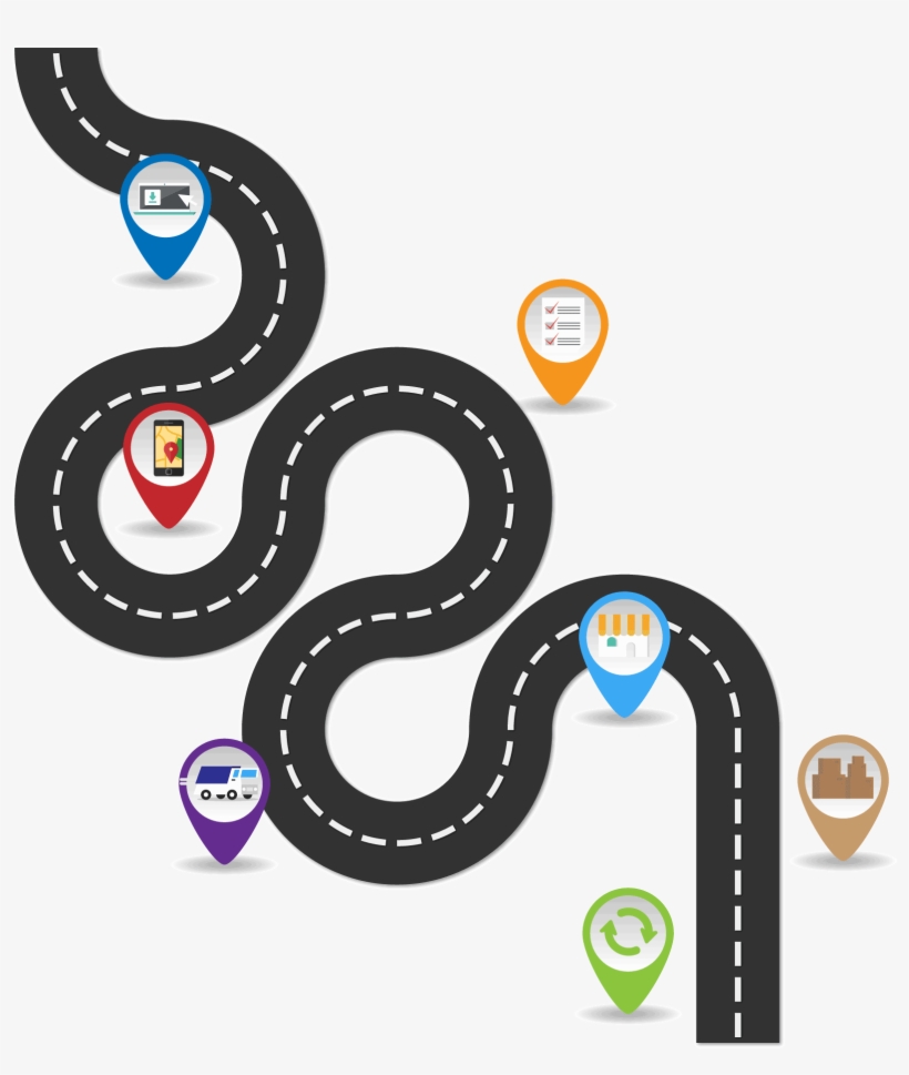 How We Work Tyrelessly - Road Infographic Png, transparent png download