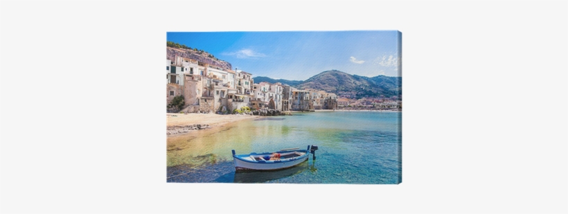 Old Harbor With Wooden Fishing Boat In Cefalu, Sicily - Poster: Todorovic's Beautiful Old Harbor With Wooden, transparent png download