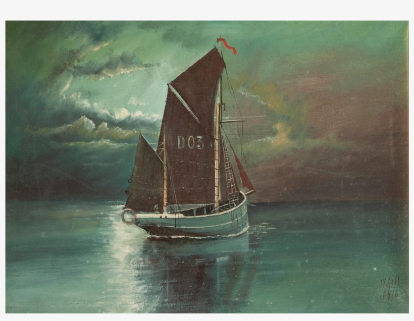 Gill, Manx Fishing Boat, 1910, transparent png download