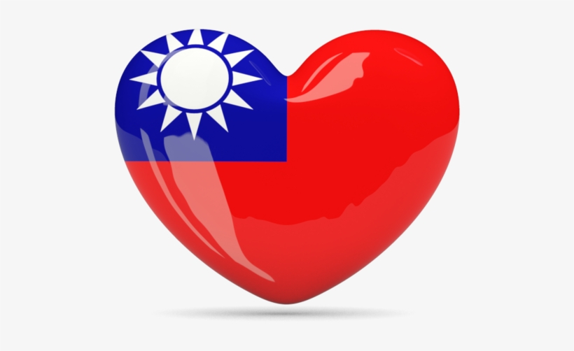Taiwan Flag Heart Png, transparent png download