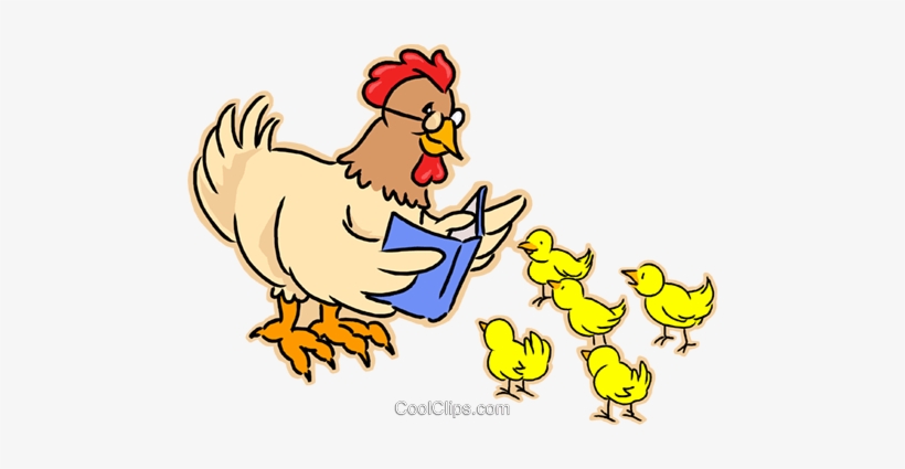 Mother Hen With Chicks Royalty Free Vector Clip Art - Poule Et Poussins Dessin, transparent png download