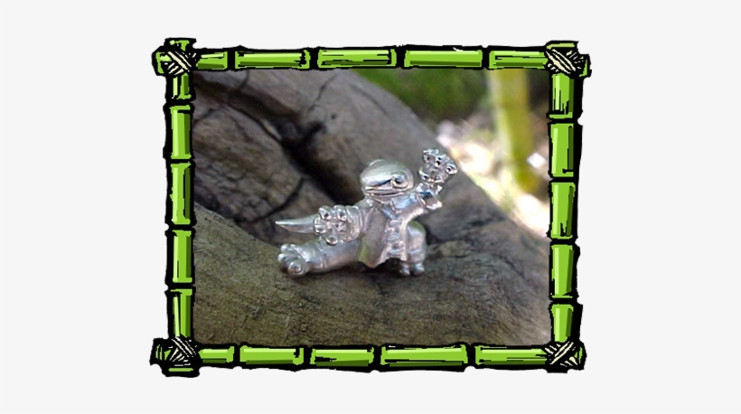 Sterling Silver Gecko Charm With Satin Finish - United States Of America, transparent png download