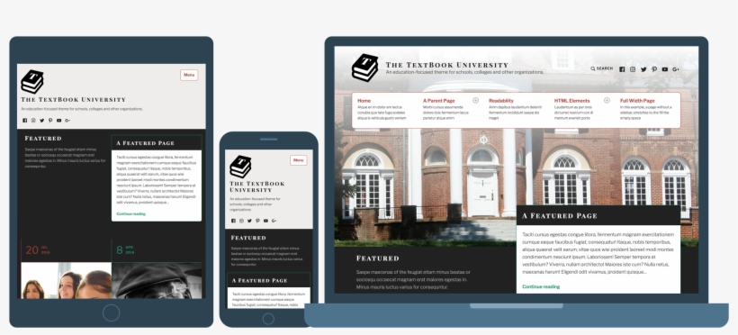 Textbook Device Mock - Dara Wordpress Theme, transparent png download