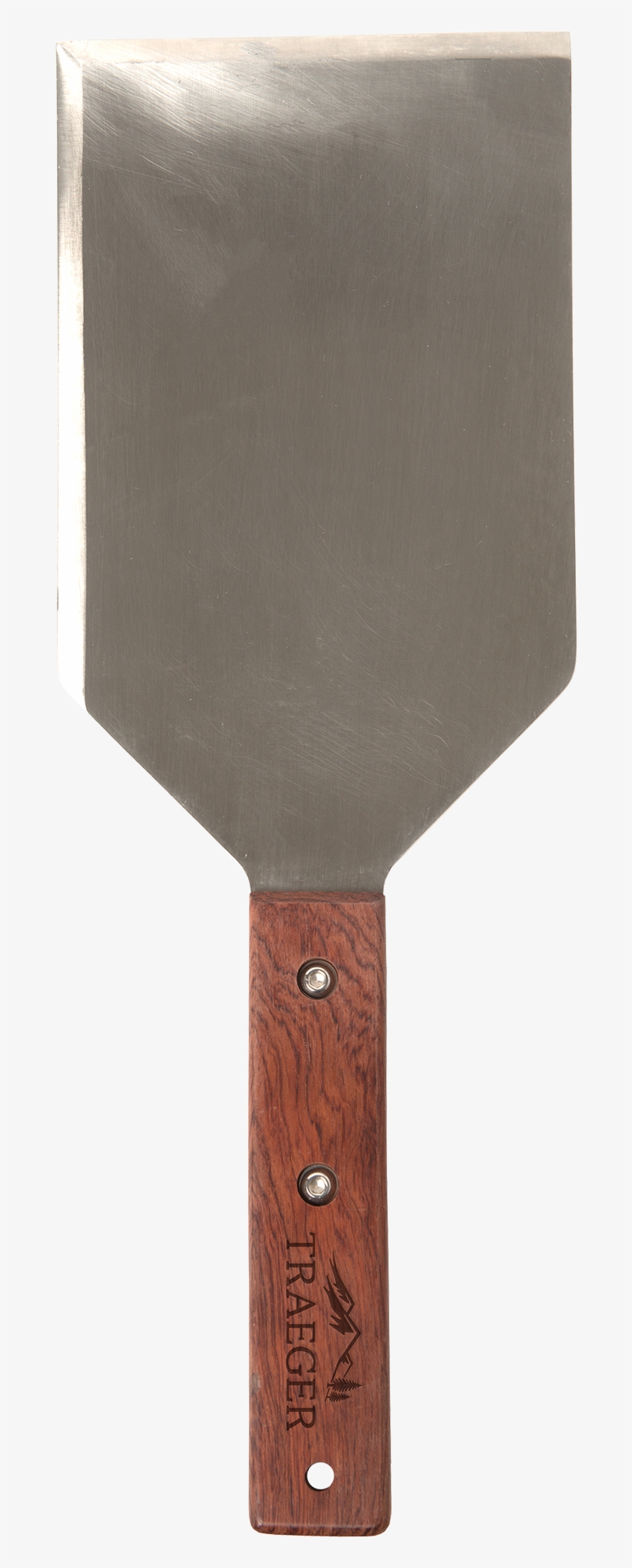 Large Cut Bbq Spatula - Traeger Bac417 Grill Spatula, Stainless Steel, Silver/brown, transparent png download
