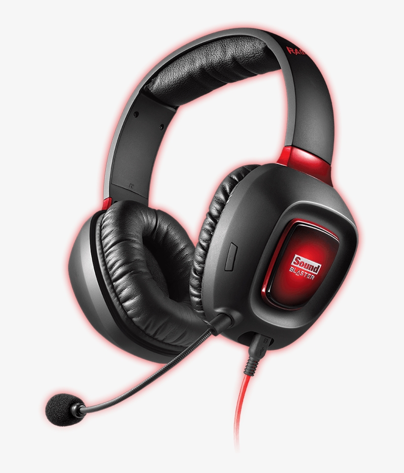 Usb Gaming Headset With Customizable Led Lighting - Sound Blaster Tactic3d Rage, transparent png download