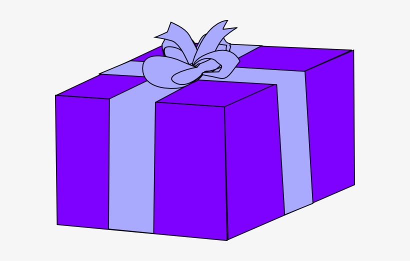 Gift Clipart Purple - Clipart Of Gift Box, transparent png download
