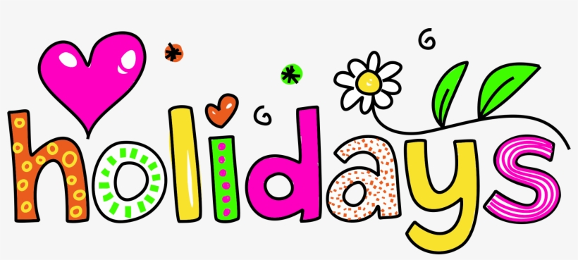 Holidays Typography Free Library - School Holidays Clipart, transparent png download