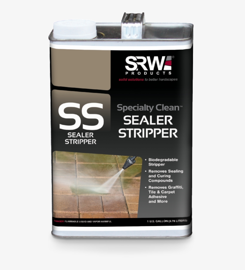 Srw Products Sealer Stripper Outdoor Surface Cleaner - High Gloss Paver Sealer 1 Gallon, transparent png download
