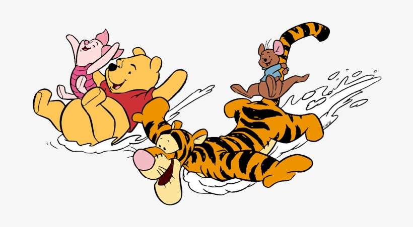 Tiger Print Clipart Tigger - Winnie The Pooh Sliding, transparent png download