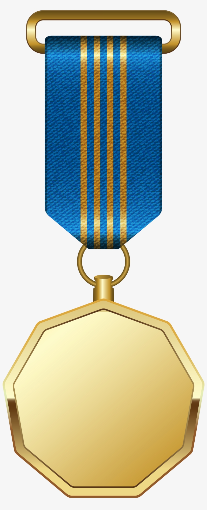 Gold Medal Png - Medal With Ribbon Png, transparent png download