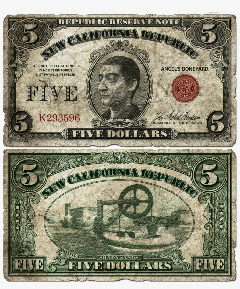 $5 Ncr - New California Republic Money, transparent png download