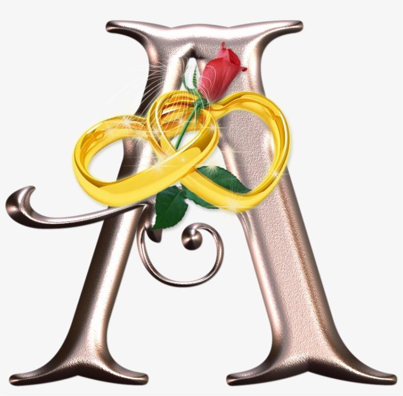 Alfabeto Dourado Coração Png - Alphabet, transparent png download