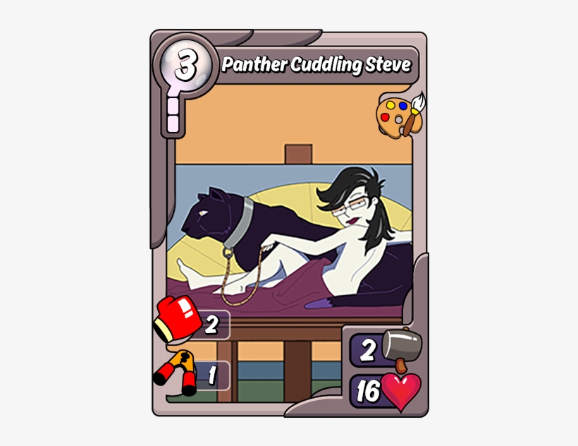 Panther Cuddling Steve - Wikia, transparent png download