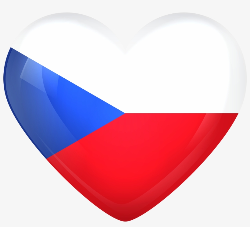 Czech Republic Large Heart Gallery Yopriceville High - Czech Republic Flag Heart, transparent png download