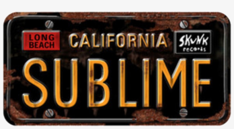 California License Plate Black Sublime Polyvore Moodboard - Sublime License Plate, transparent png download