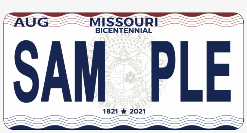 Missouri Bicentennial License Plate, transparent png download