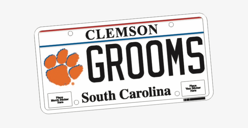New Clemson License Tag - South Carolina, transparent png download