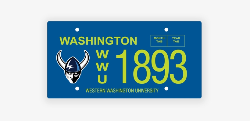 Image Of License Plate - Western Washington University Viking, transparent png download