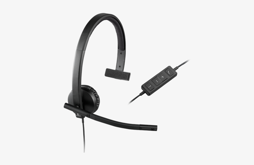 Diadema Monoaural H570e, Cómoda, Auriculares Resiliente, - Logitech A 00064, transparent png download