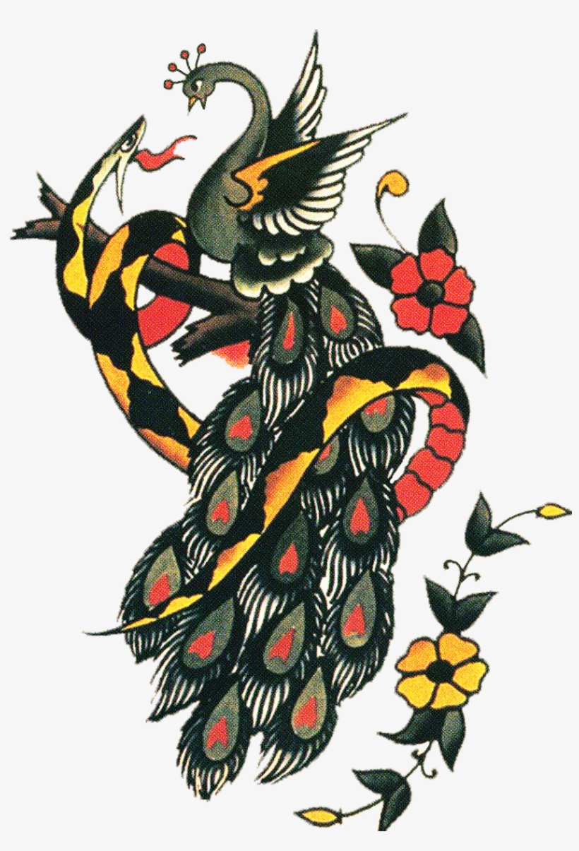 Don't Love The Snake But I Do Like The Alternative - Sailor Jerry Flower Tattoo, transparent png download