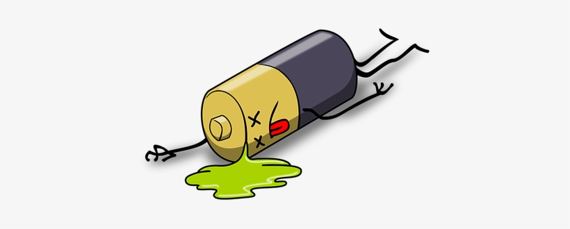Dead Battery Leak Leakage Charge Power Sup - Dead Battery, transparent png download
