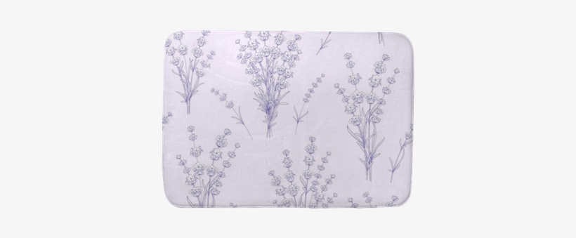 Seamless Pattern Of Lavender Flowers On A Gray Background - Tree, transparent png download