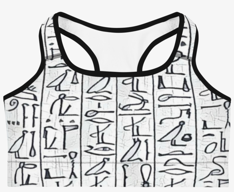 Egyptian Hieroglyphics Sports Bra - Bra, transparent png download