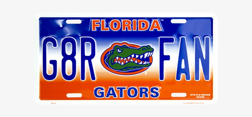 Florida Gators G8r Fan St8-pl8 - Florida Gators, transparent png download